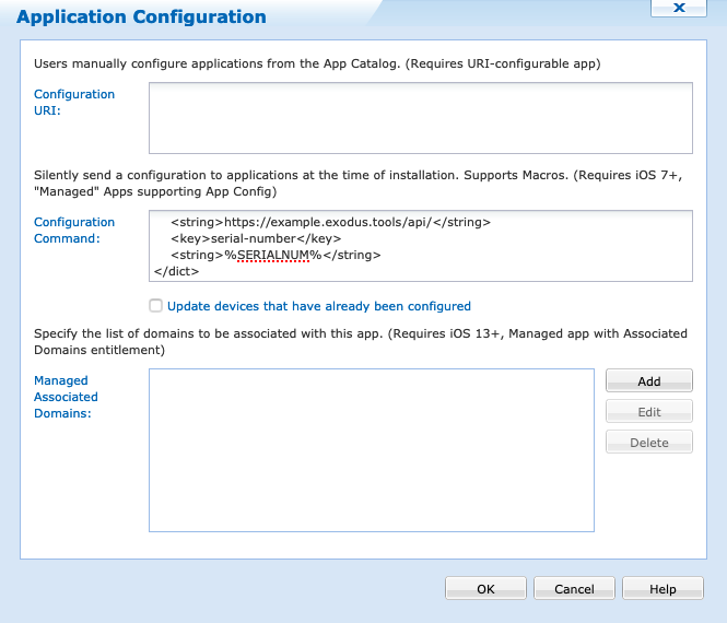 App Configuration